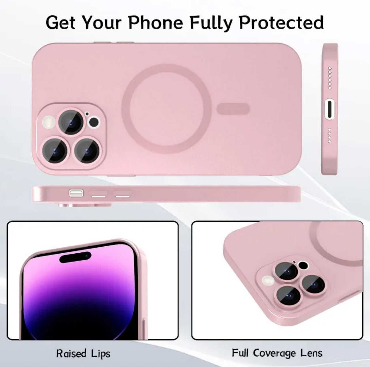 (New 2024 Style!) Premium Metallic Crystal MagSafe Phone Case with Build-on Lens Protector- iPhones (New 2024 Style!) Premium Metallic Crystal MagSafe Phone Case with Build-on Lens Protector- iPhones